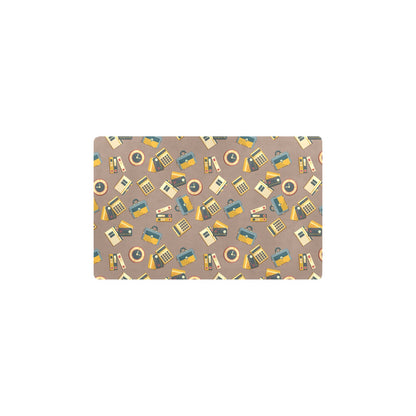 Accounting Financial Pattern Print Design 03 Kitchen Mat