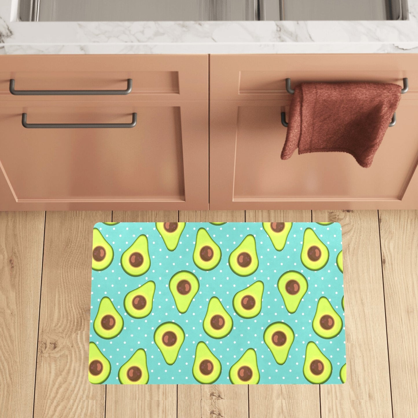 Avocado Pattern Print Design AC012 Kitchen Mat