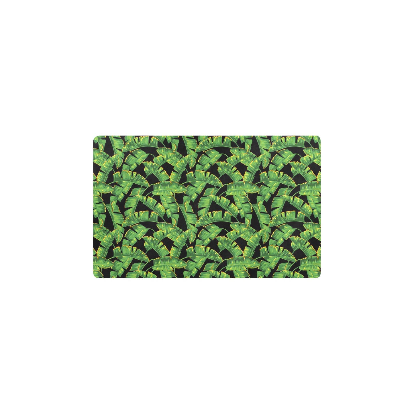 Banana Leaf Pattern Print Design 03 Kitchen Mat