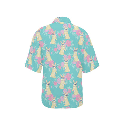 Rabbit Pattern Print Design RB05 Women's Hawaiian Shirt
