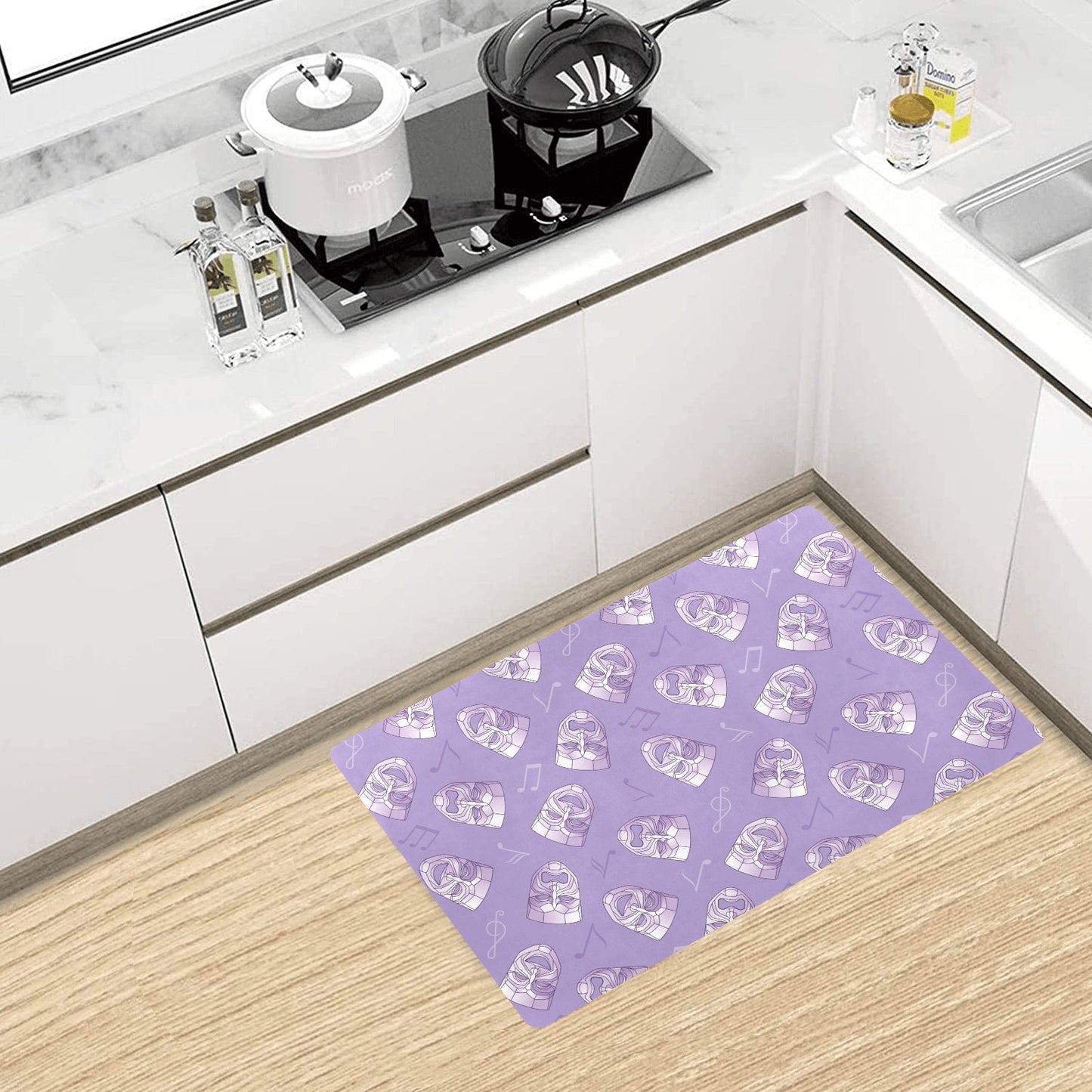 Acting Mask Pattern Print Design 05 Kitchen Mat