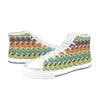 Electric Guitar Print Design LKS401 High Top Women's White Shoes