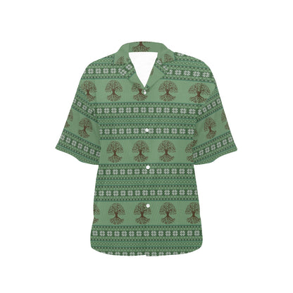 Celtic Pattern Print Design 09 Women's Hawaiian Shirt