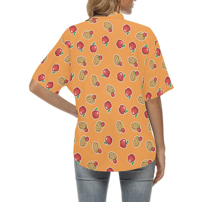 Apple Pie Pattern Print Design 02 Women's Hawaiian Shirt