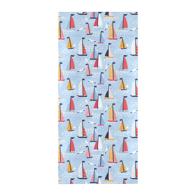 Sailboat Print Design LKS304 Beach Towel 32" x 71"