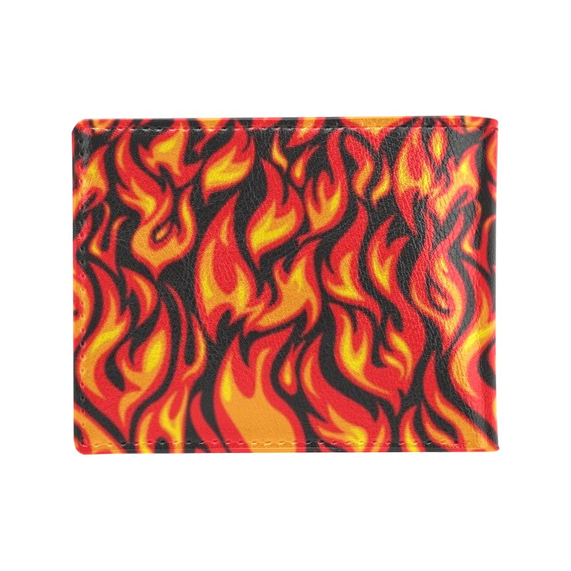 Flame Fire Print Pattern Men's ID Card Wallet