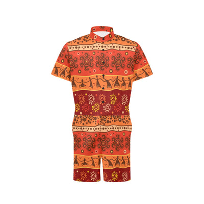 African Pattern Print Design 04 Men's Romper