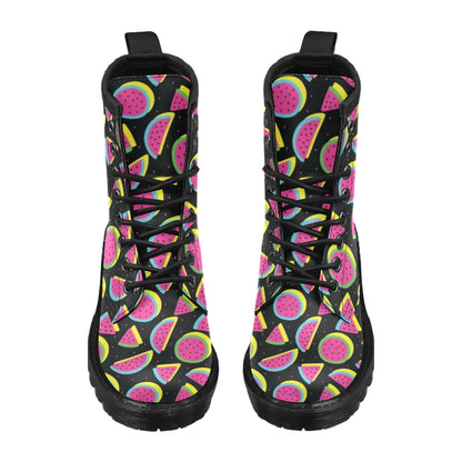 Watermelon Pattern Print Design WM07 Women's Boots