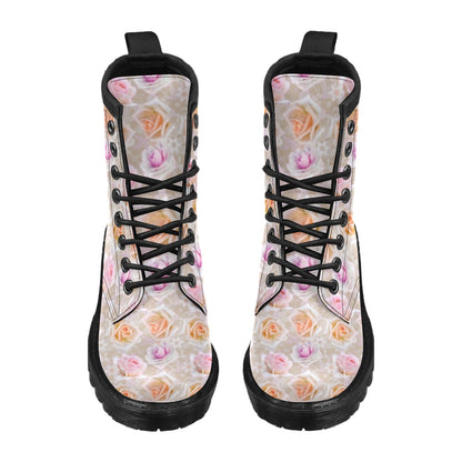 Rose Pattern Print Design RO011 Women's Boots