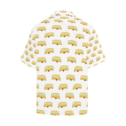 School Bus Print Design LKS306 Men's Hawaiian Shirt