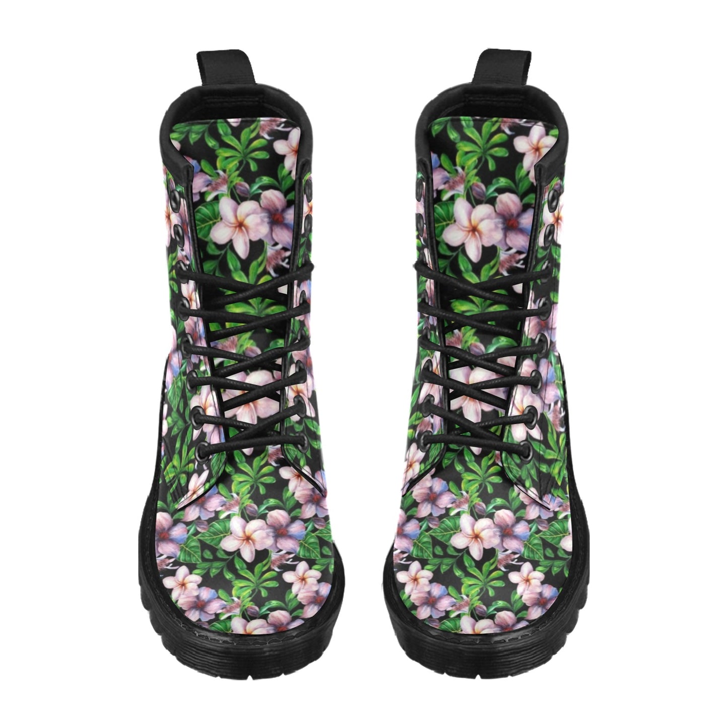 Plumeria Pattern Print Design PM01 Women's Boots