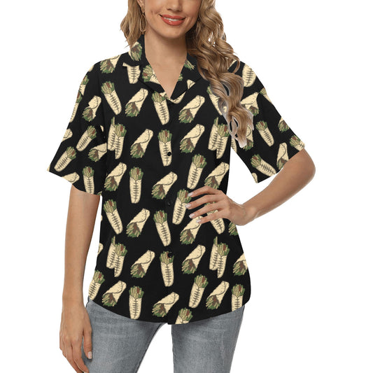Burrito Print Design LKS303 Women's Hawaiian Shirt