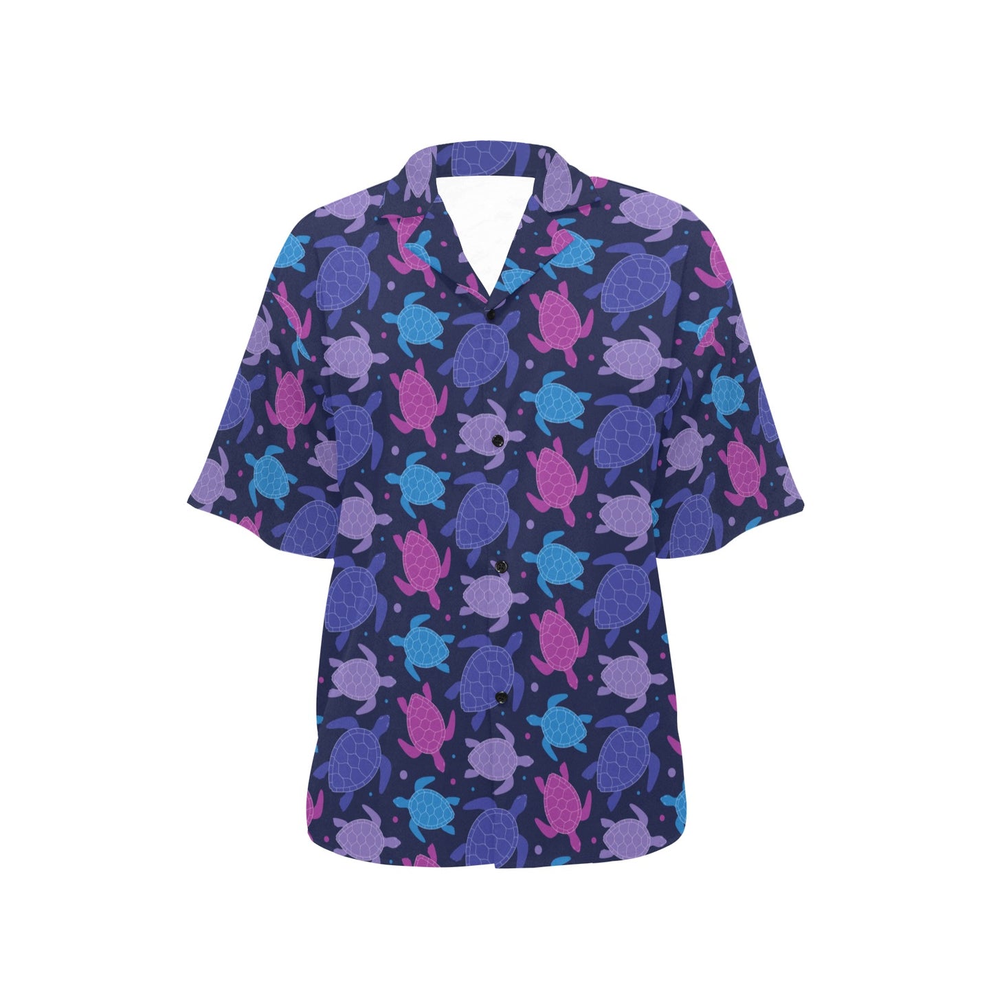 Sea Turtle Print Design LKS309 Women's Hawaiian Shirt