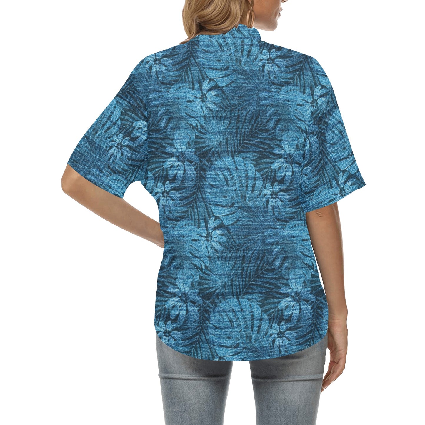 Jean Tropical Pattern Print Design 04 Women's Hawaiian Shirt
