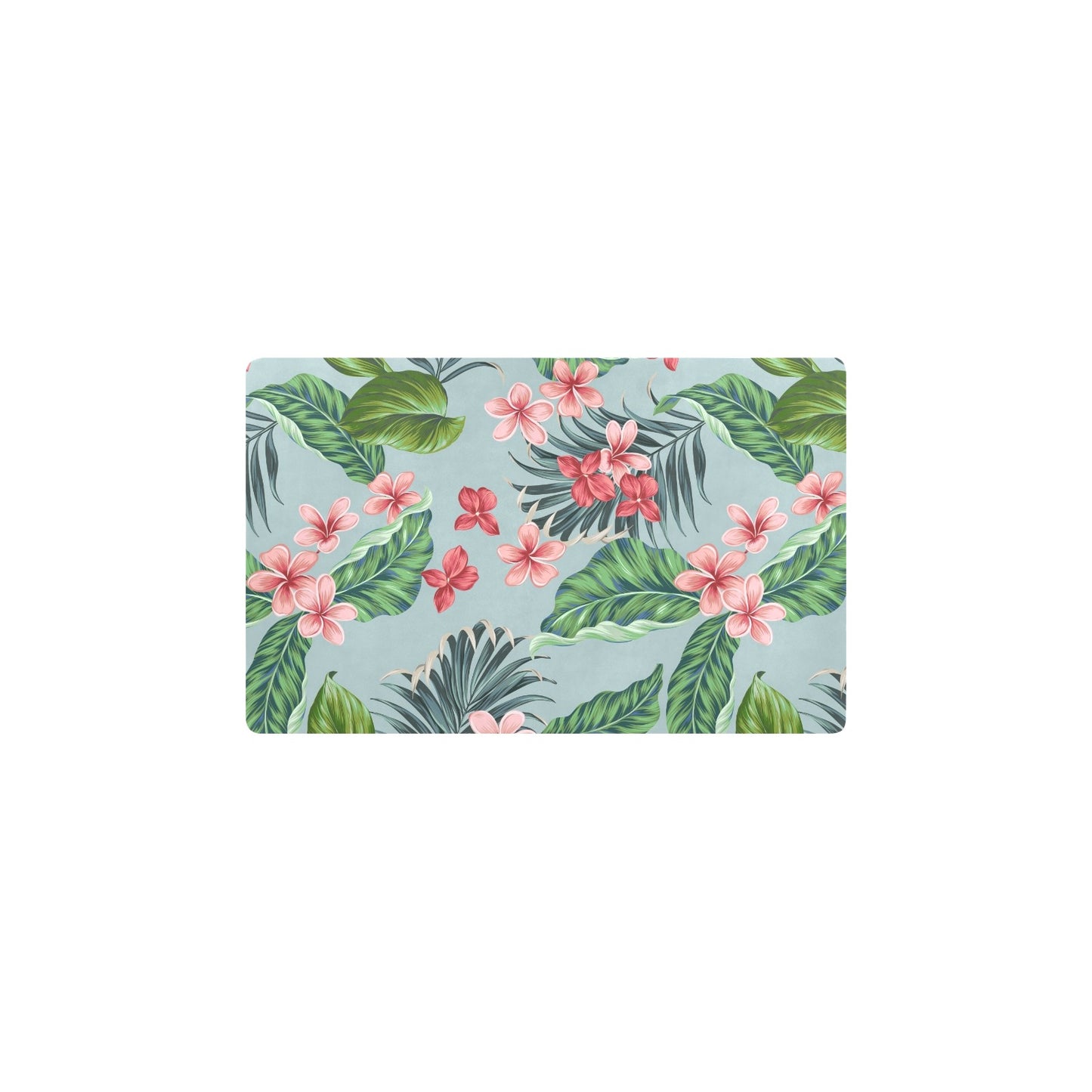 Plumeria Pattern Print Design PM027 Kitchen Mat