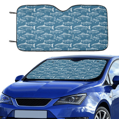 Salmon Fish Print Design LKS301 Car front Windshield Sun Shade