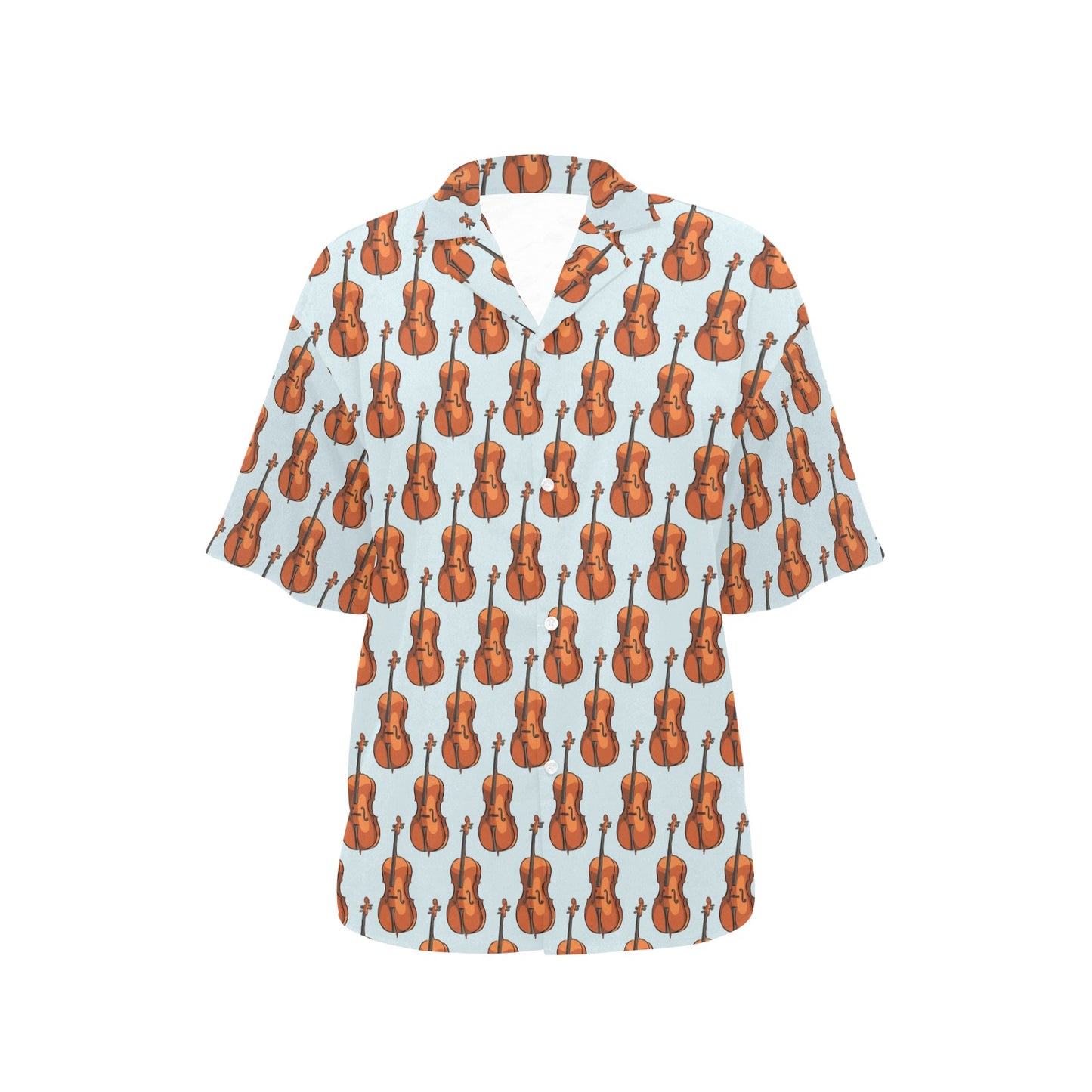 Violin Print Design LKS406 Women's Hawaiian Shirt