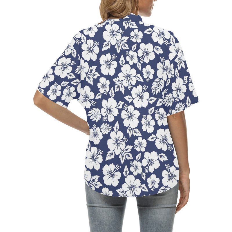 Hibiscus Pattern Print Design HB012 Women's Hawaiian Shirt