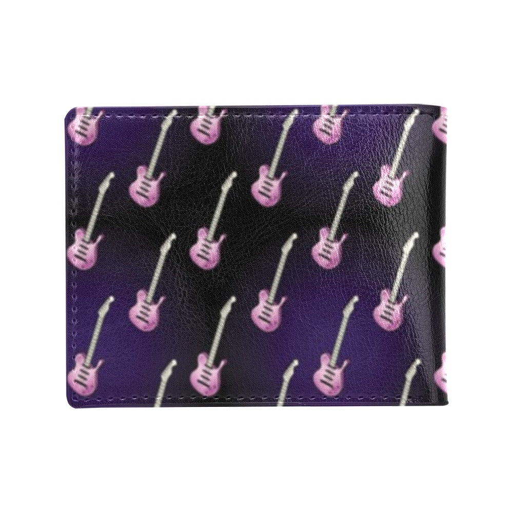 Electric Guitar Print Design LKS405 Men's ID Card Wallet