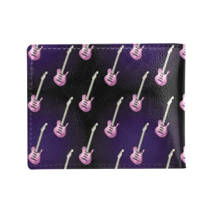 Electric Guitar Print Design LKS405 Men's ID Card Wallet