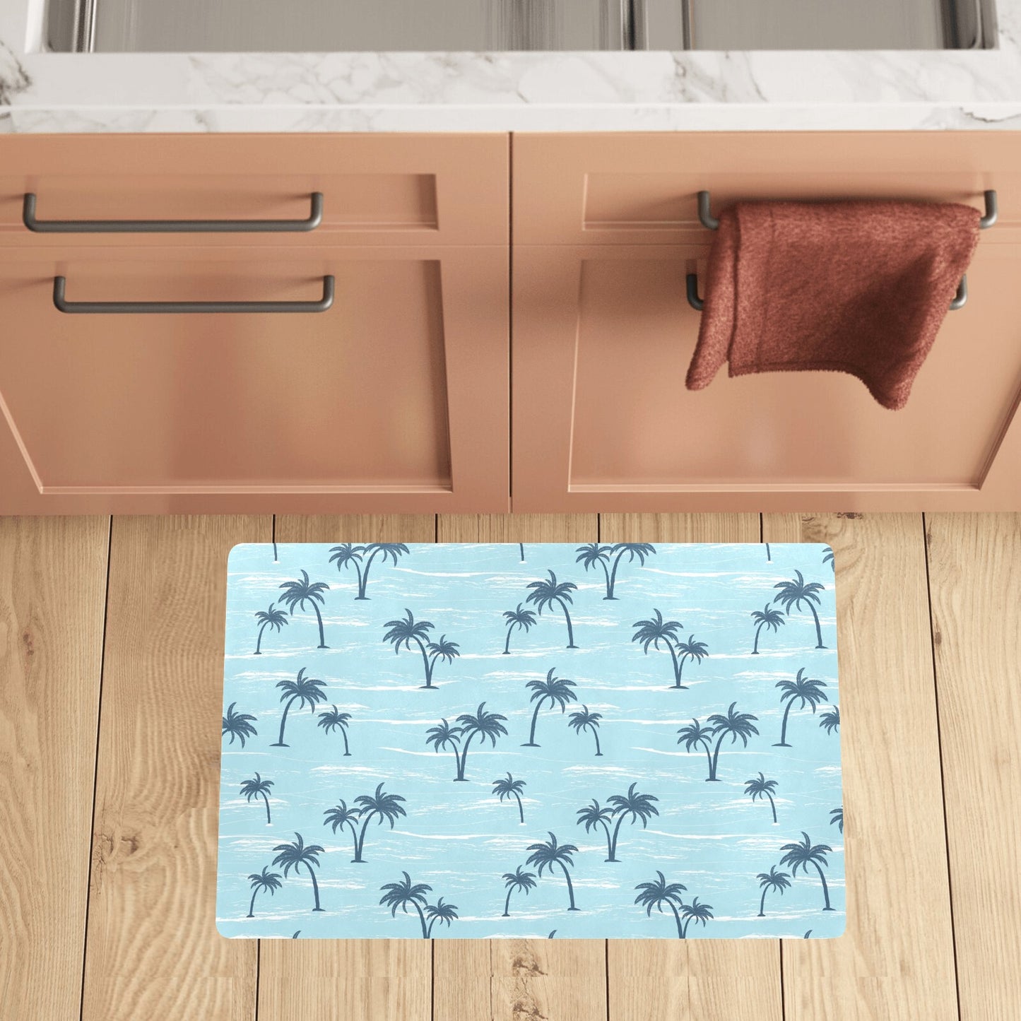 Palm Tree Pattern Print Design PT04 Kitchen Mat