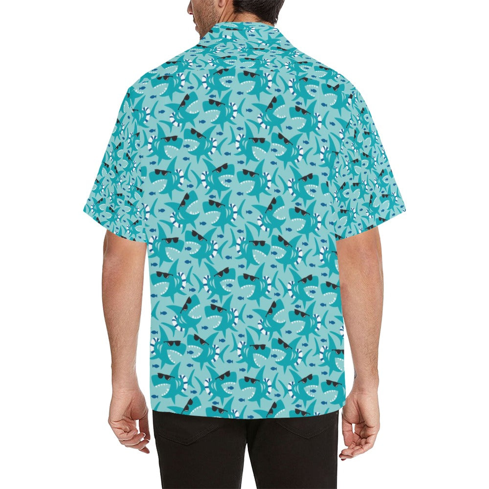 Shark Cute Print Design LKS302 Men's Hawaiian Shirt