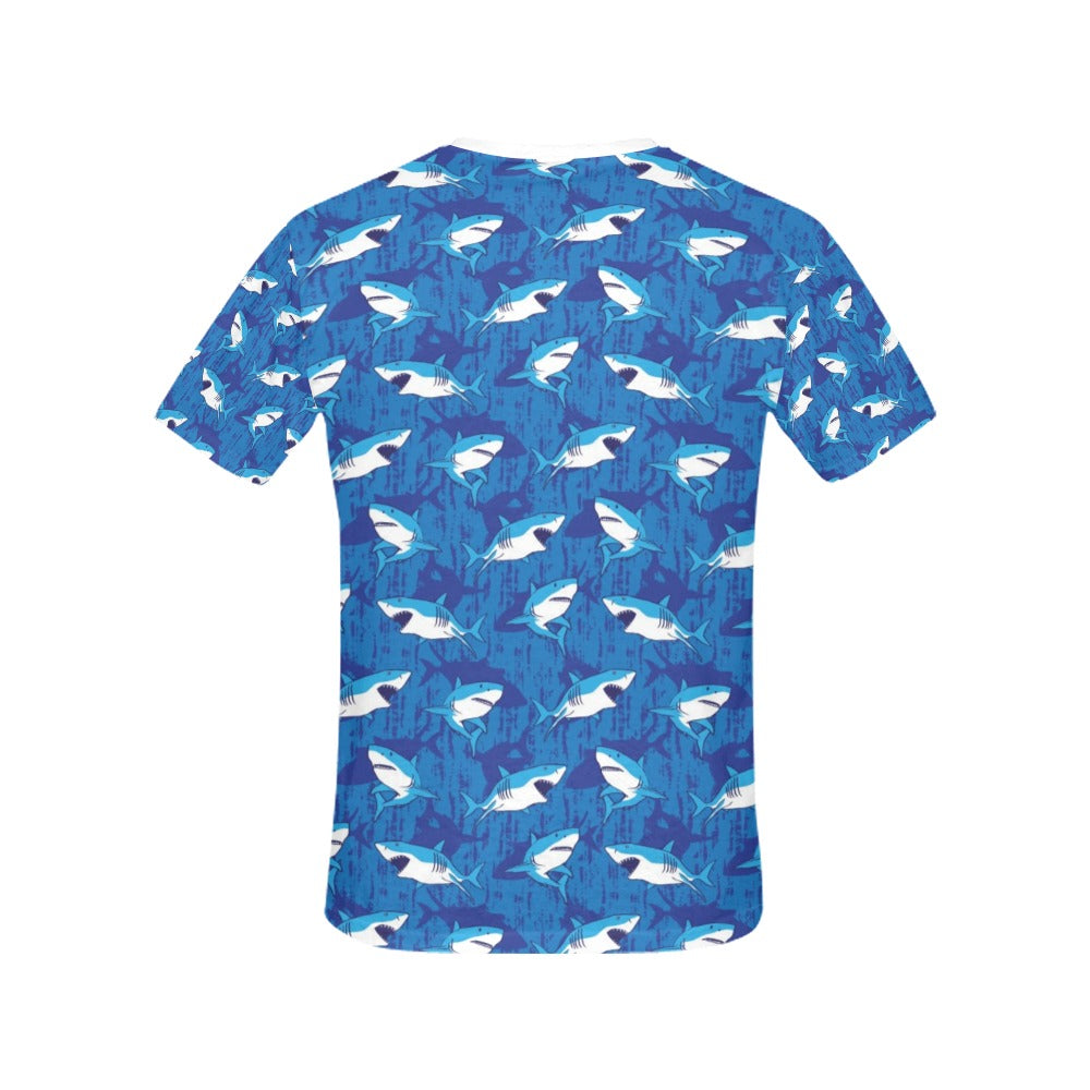 Shark Print Design LKS308 Women's  T-shirt