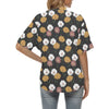 Daisy Pattern Print Design DS04 Women's Hawaiian Shirt