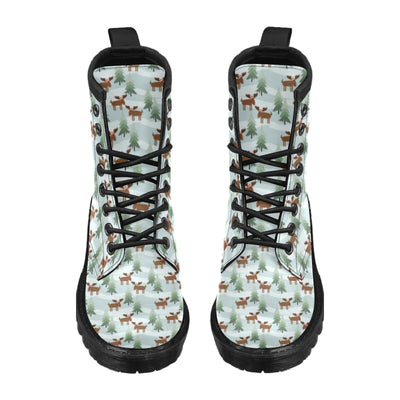 Moose Print Design LKS402 Women's Boots