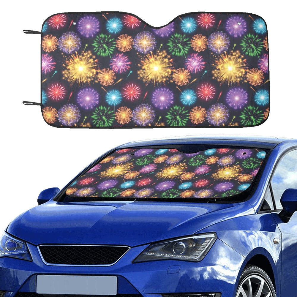 Firework Print Design LKS305 Car front Windshield Sun Shade