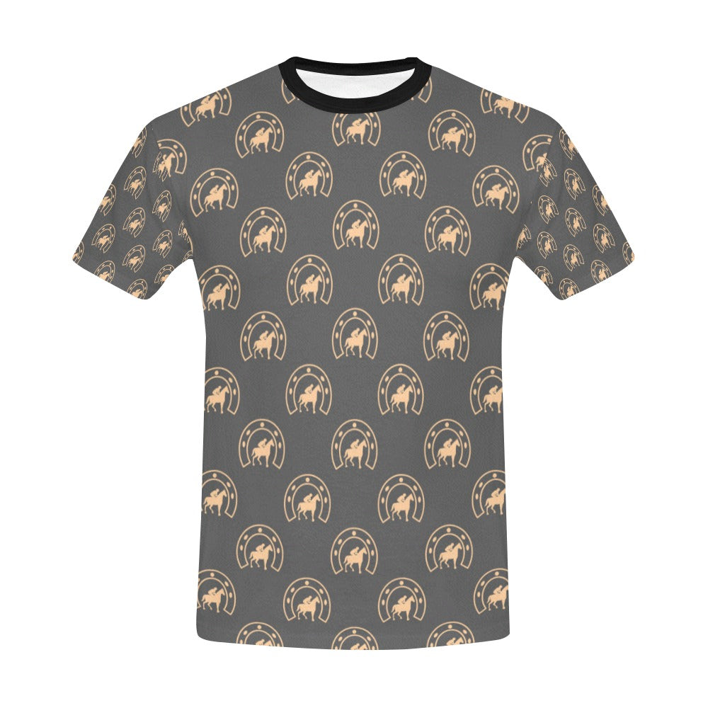 Horseshoe Print Design LKS306 Men's All Over Print T-shirt