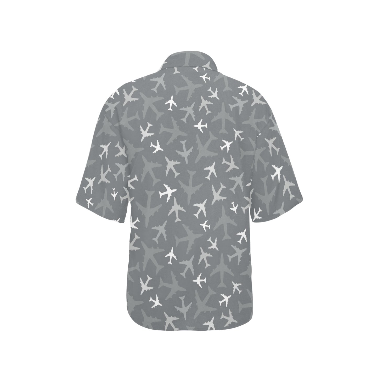 Airplane Pattern Print Design 02 Women's Hawaiian Shirt