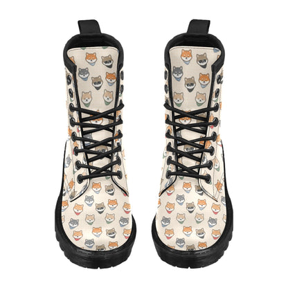 Shiba Inu Print Design LKS3010 Women's Boots
