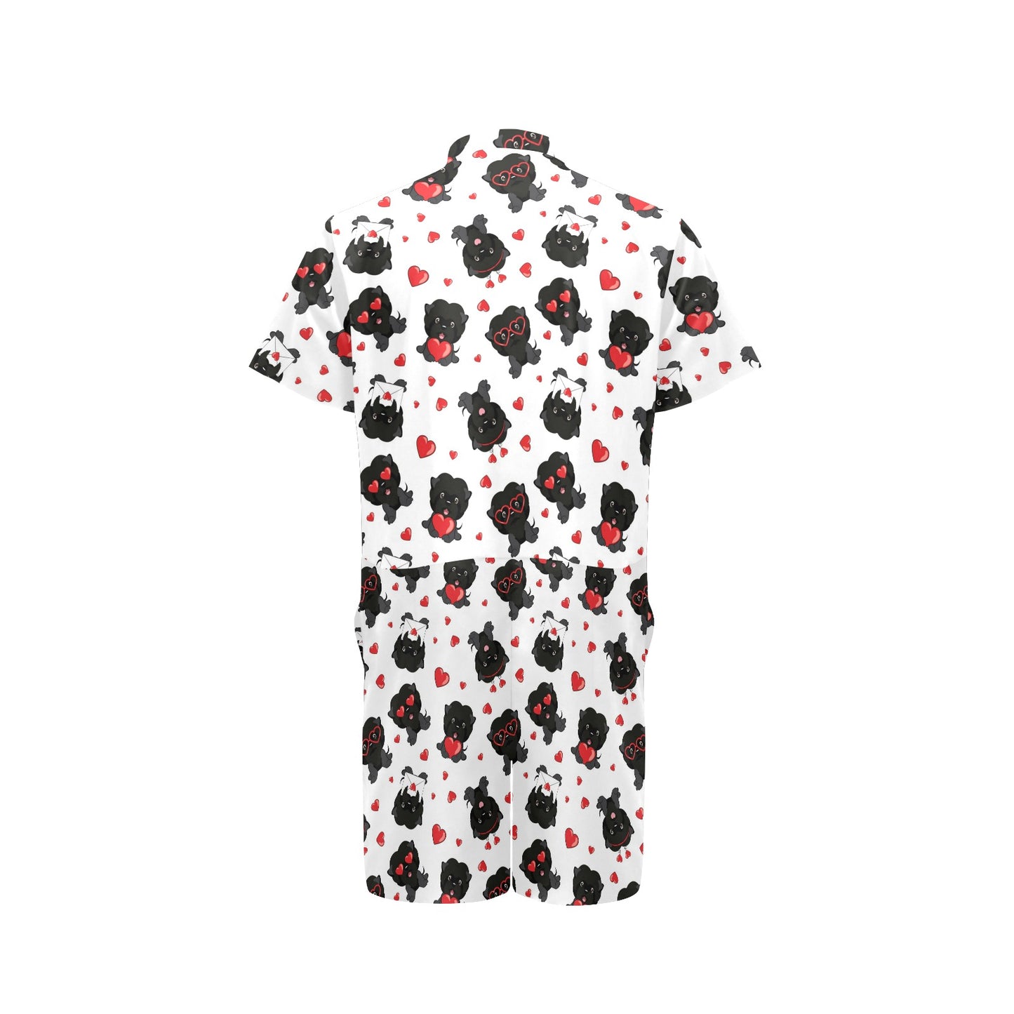 Affenpinscher Pattern Print Design 01 Men's Romper