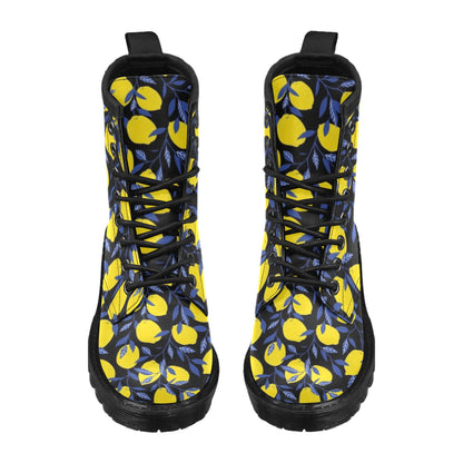 Lemon Pattern Print Design LM01 Women's Boots
