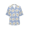 Lotus Pattern Print Design 04 Women's Hawaiian Shirt