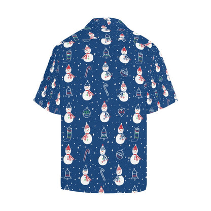 Snowman Print Design LKS306 Men's Hawaiian Shirt