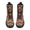 Skull And Roses Print Design LKS302 Women's Boots