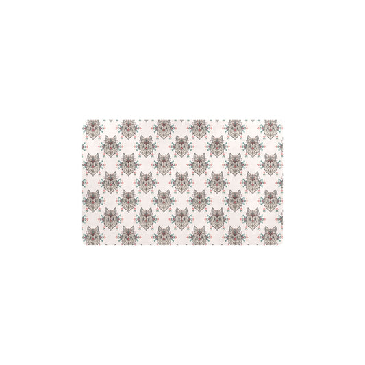 Aztec Wolf Pattern Print Design 01 Kitchen Mat