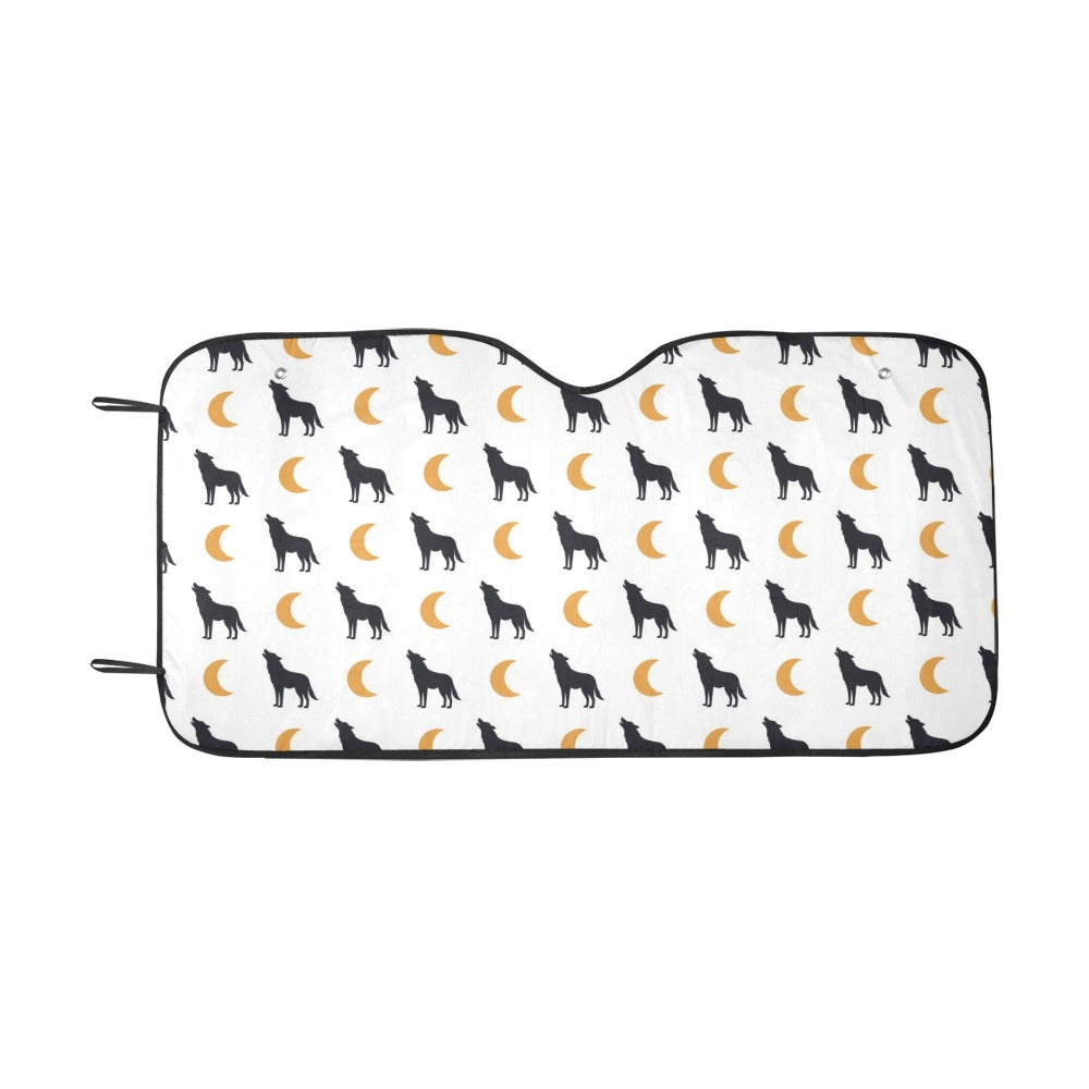 Wolf Moon Print Design LKS302 Car front Windshield Sun Shade