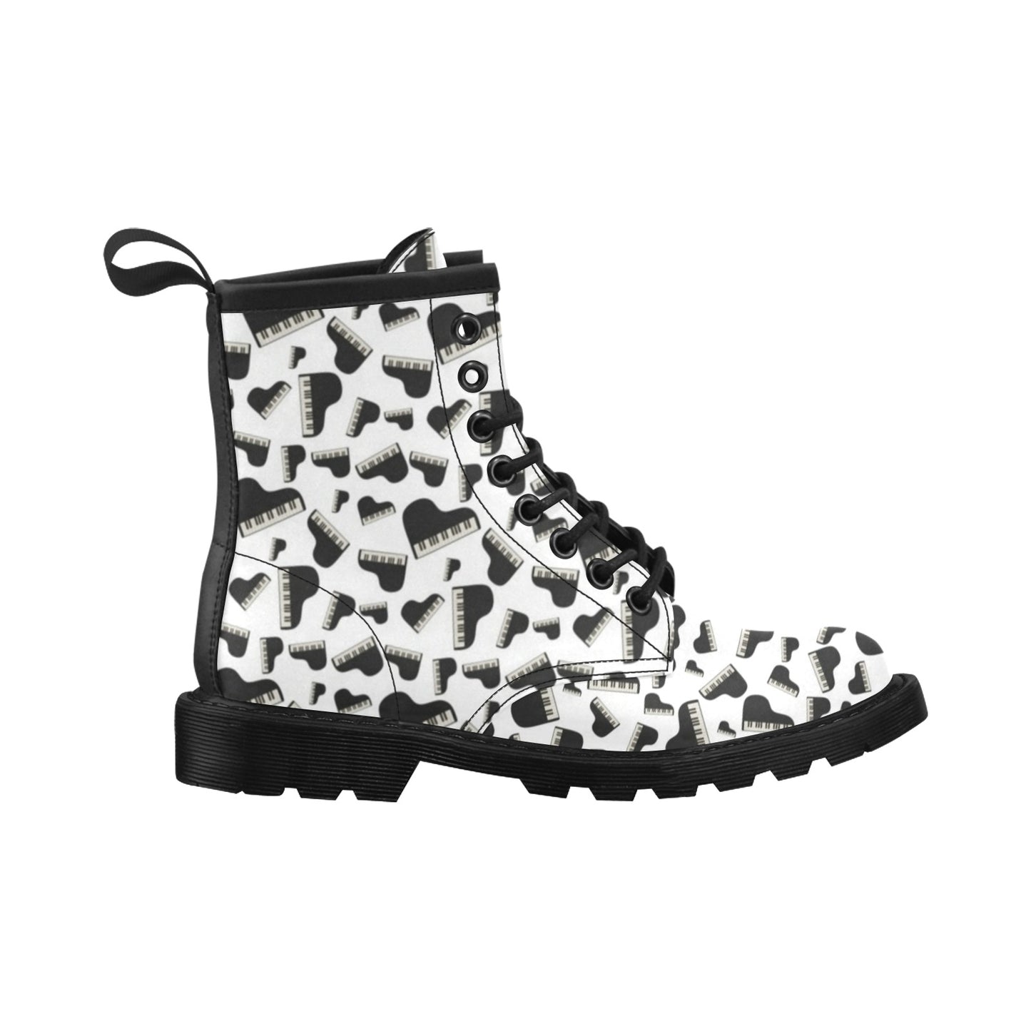 Piano Print Design LKS405 Women's Boots