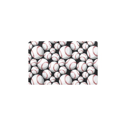 Baseball Black Background Kitchen Mat