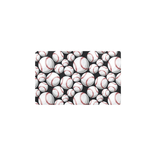 Baseball Black Background Kitchen Mat