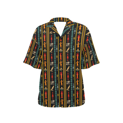 Eye of Horus Egypt Style Pattern Women's Hawaiian Shirt