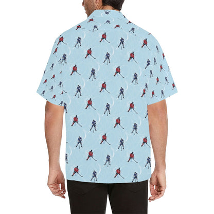 Hockey Player Print Design LKS302 Men's Hawaiian Shirt