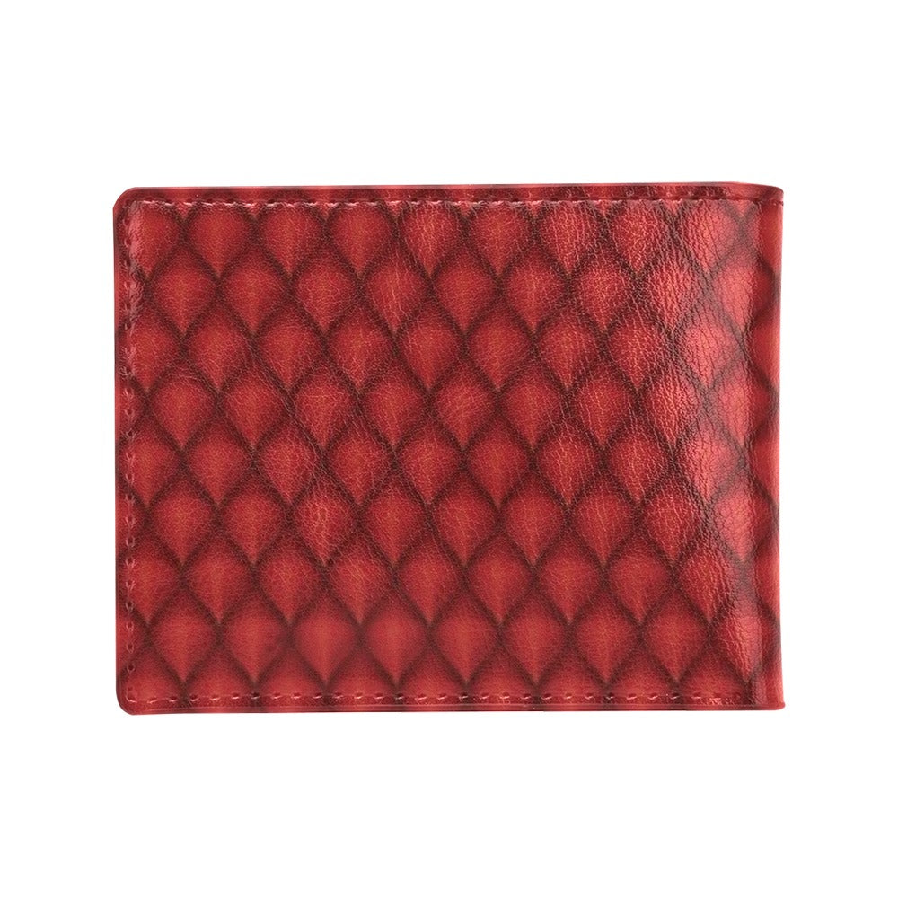 Dragons Red Skin Texture Men's ID Card Wallet