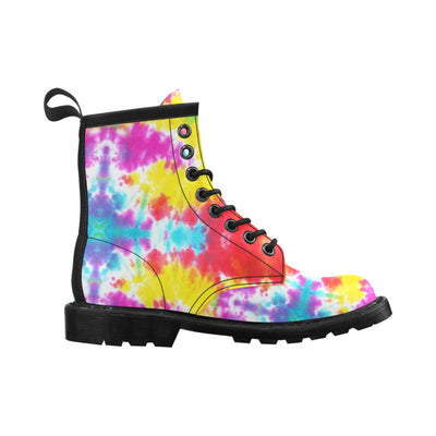 Tie Dye Rainbow Themed Print Women's Boots