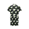 Hummingbird with Flower Pattern Print Design 03 Men's Romper