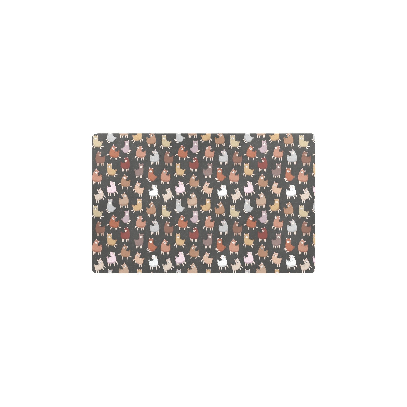 Alpaca Cute Design Themed Print Kitchen Mat