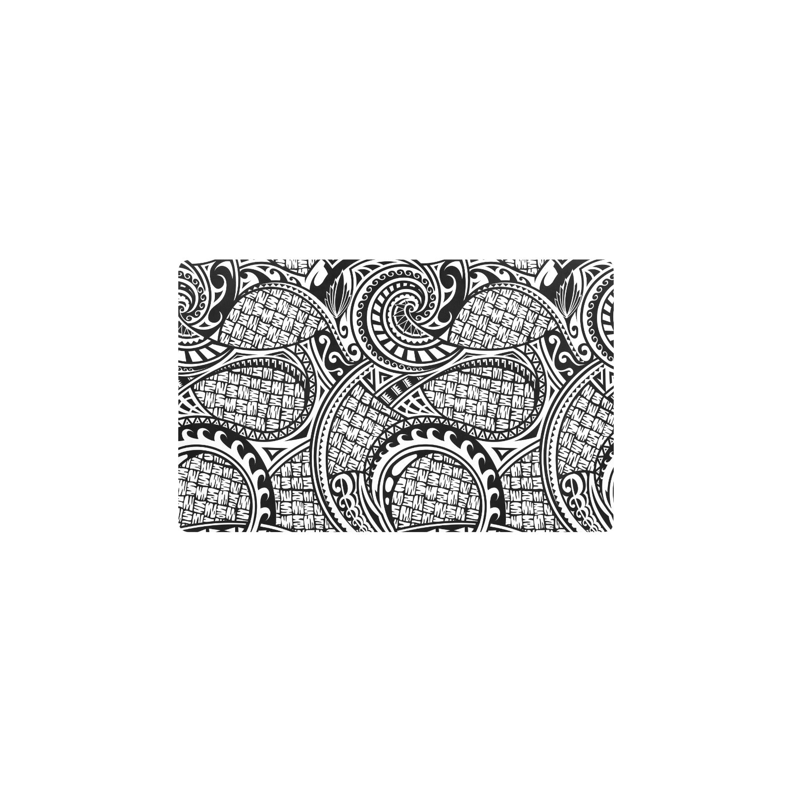 Polynesian Tribal Pattern Kitchen Mat